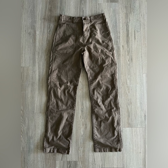 Madewell Women’s The '90s Straight Utility Pant Garment-Dyed Canvas Dark Rope 26 - Picture 3 of 9